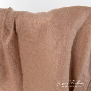 Cocoa coloured linen fabric.