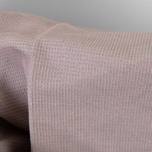 Lin bomull kraftig stoff lilla og grå vaffel