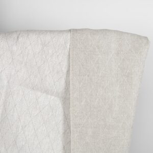 Beige dobbeltsidig linstoff i diamantmønster 9 Beige double-sided linen fabric in a diamond pattern