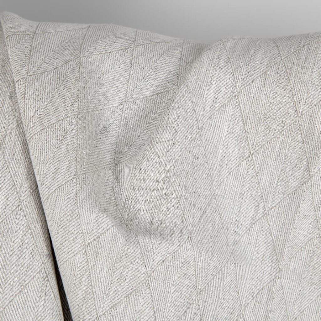 Beige dobbeltsidig linstoff i diamantmønster 4 Beige double-sided linen fabric in a diamond pattern product photo