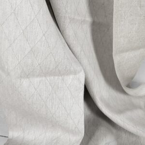 Beige dobbeltsidig linstoff i diamantmønster 10 Beige double-sided linen fabric in a diamond pattern texture