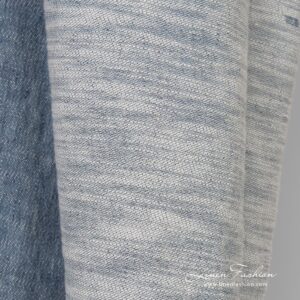 Blåhvit lin-bomullsstoff vasket 7 Bluish white linen cotton fabric, washed