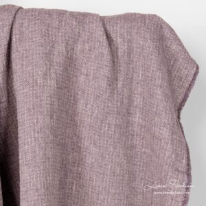 Washed purple linen fabric in small diamond pattern