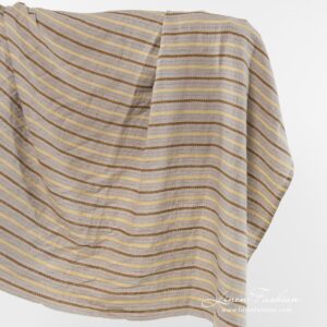 Linstoff i naturlig linfarge vasket 9 Linen fabric in natural flax colour.