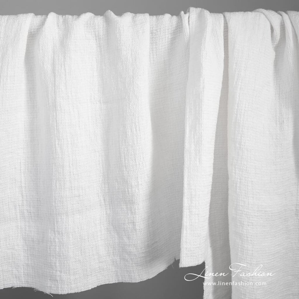 White linen fabric