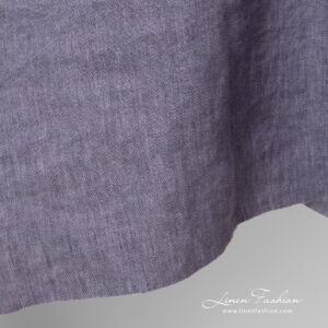 Lin fiolett satengstoff, vasket 6 linen violet satin fabric, weight 230gr/m2.