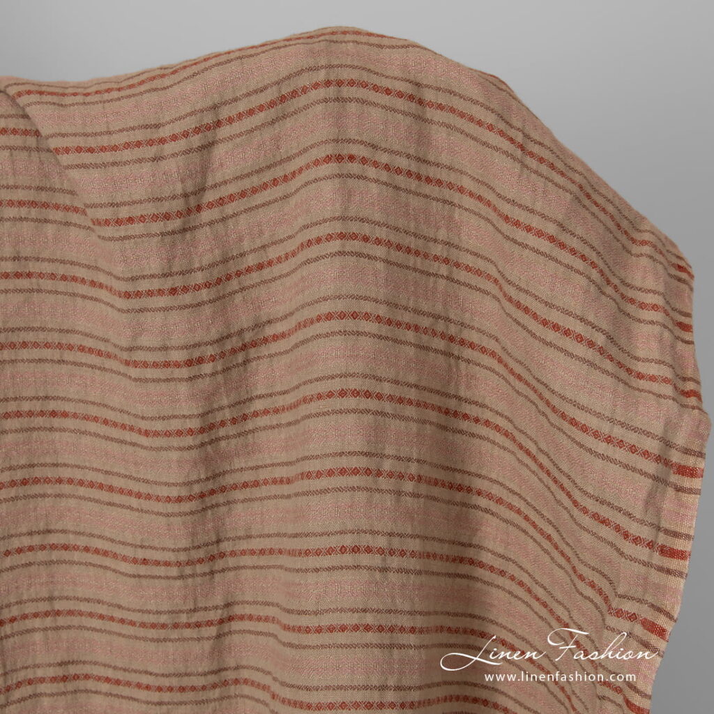 linen decorative striped fabric.