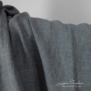 linen blue striped fabric, for clothes