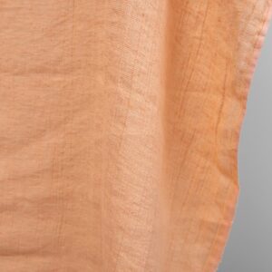 linen washed peach color fabric, 140cm.