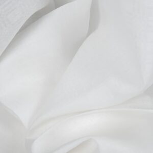Checked off-white linen fabric textured