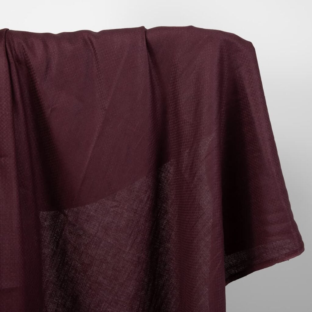linen bordo fabric in rhombus
