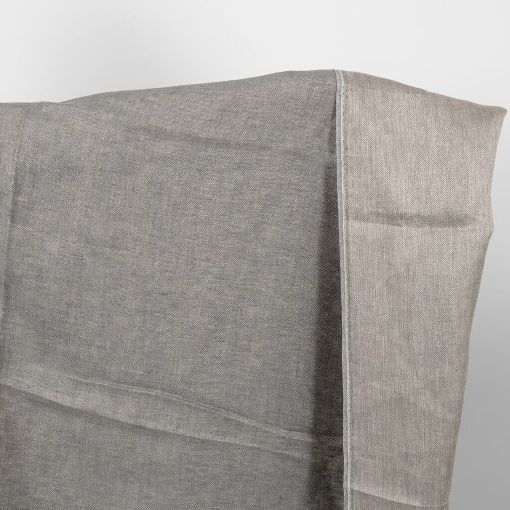 linen satin grey fabric