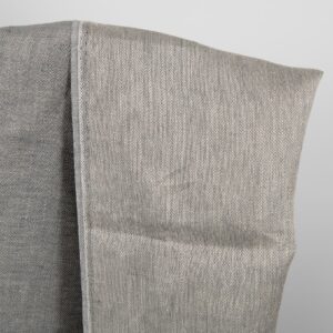 linen satin grey fabric, double sided