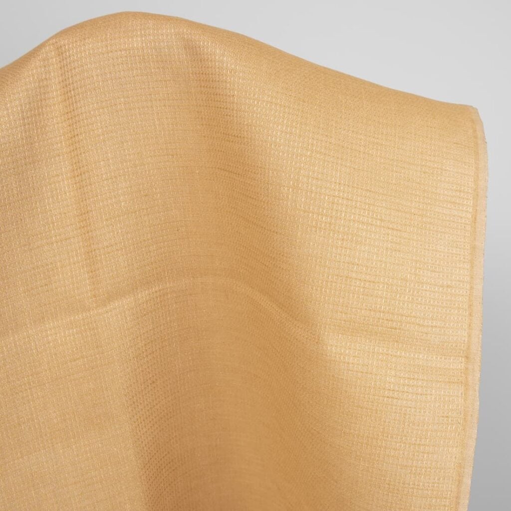 linen waffle fabric golden yellow