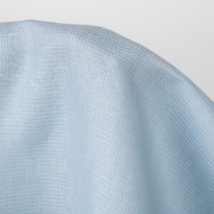 Linstoff blek gråblå vaffel