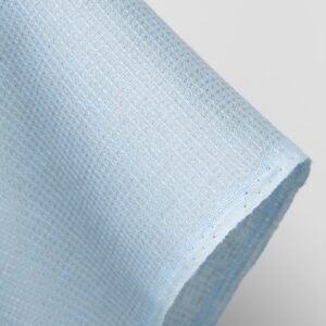 Linstoff blek gråblå vaffel