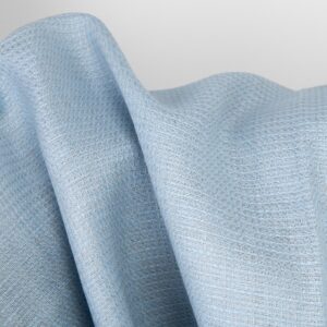 Linstoff blek gråblå vaffel