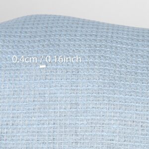 Linstoff blek gråblå vaffel