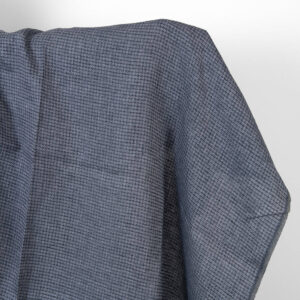 Linstoff mørkeblå og grå diamanter