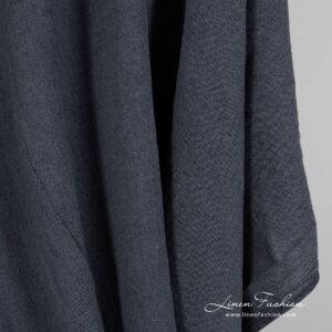 Linen cotton fabric dark color