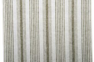 Hvitt stripet linhåndkle-stoff