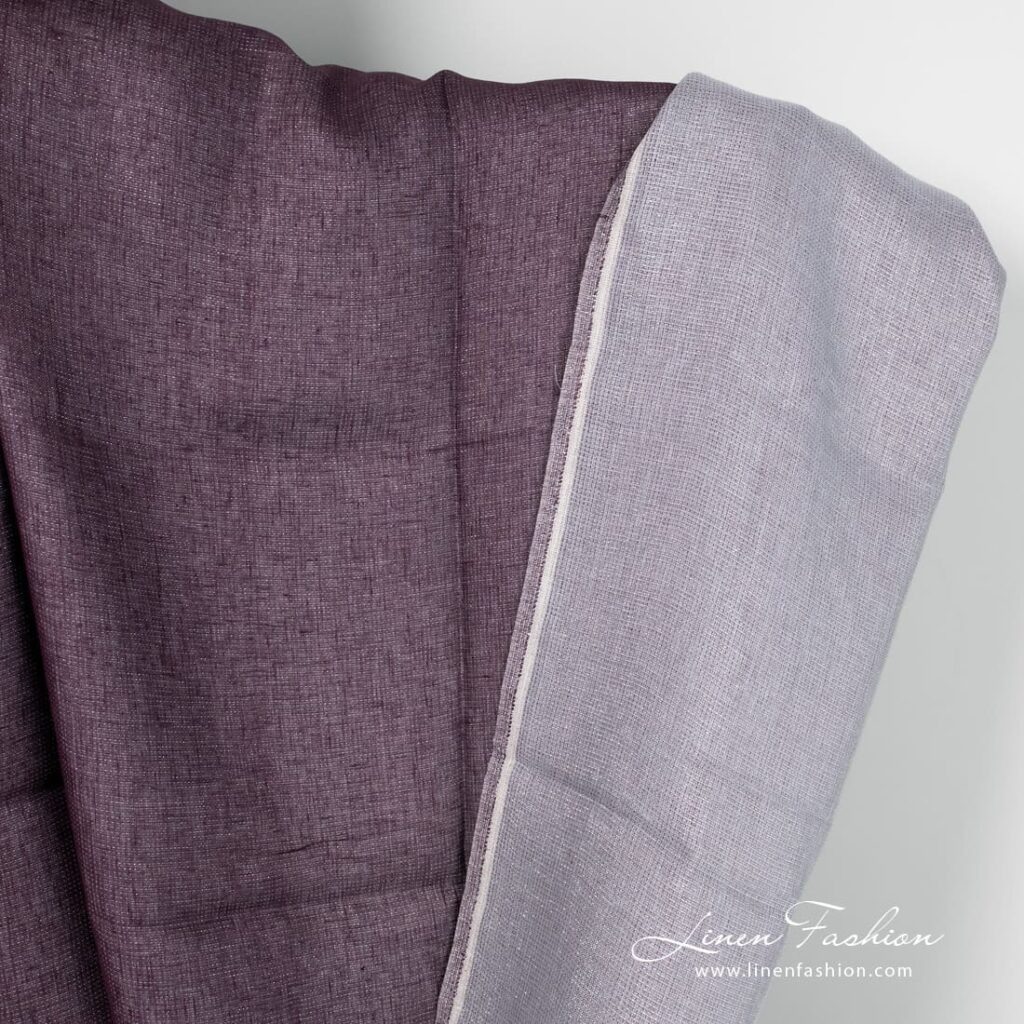 Linen mauve color fabric