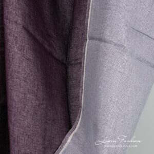 Linen mauve color fabric double-layer