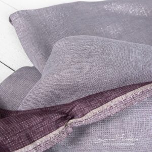 Linen mauve color fabric with PES