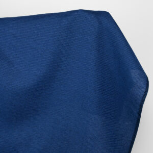 Lin bomull ull stoff mørkeblå og svart vaffel