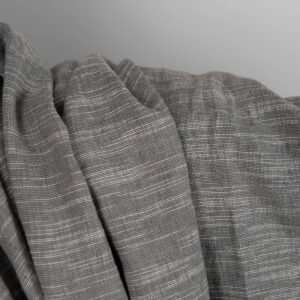 Mørkegrå linblanding stoff vasket 6 Dark grey linen blend fabric washed texture