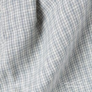 Lin-ullstoff i grå ruter vasket 7 Lin-ullstoff i grå ruter vasket