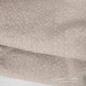 Lin ull naturbeige farge stoff vasket 8 Linen wool natural color fabric undyed