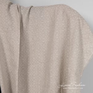 Lin ull naturbeige farge stoff vasket 5 Linen wool natural color fabric