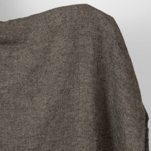 Lin-ull svart og grå vaffelvevd stoff vasket 10 linen wool waffle fabric.