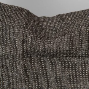 Lin-ull svart og grå vaffelvevd stoff vasket 11 linen wool waffle fabric, washed.