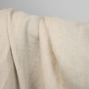 Lin ull vasket stoff vaffel sandfarge 10 linen wool waffle sand fabric, bath & sauna