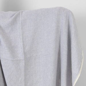 Lin-ullstoff fiolett og hvit lite mønster vasket 9 Washed linen wool fabric violet and white small pattern