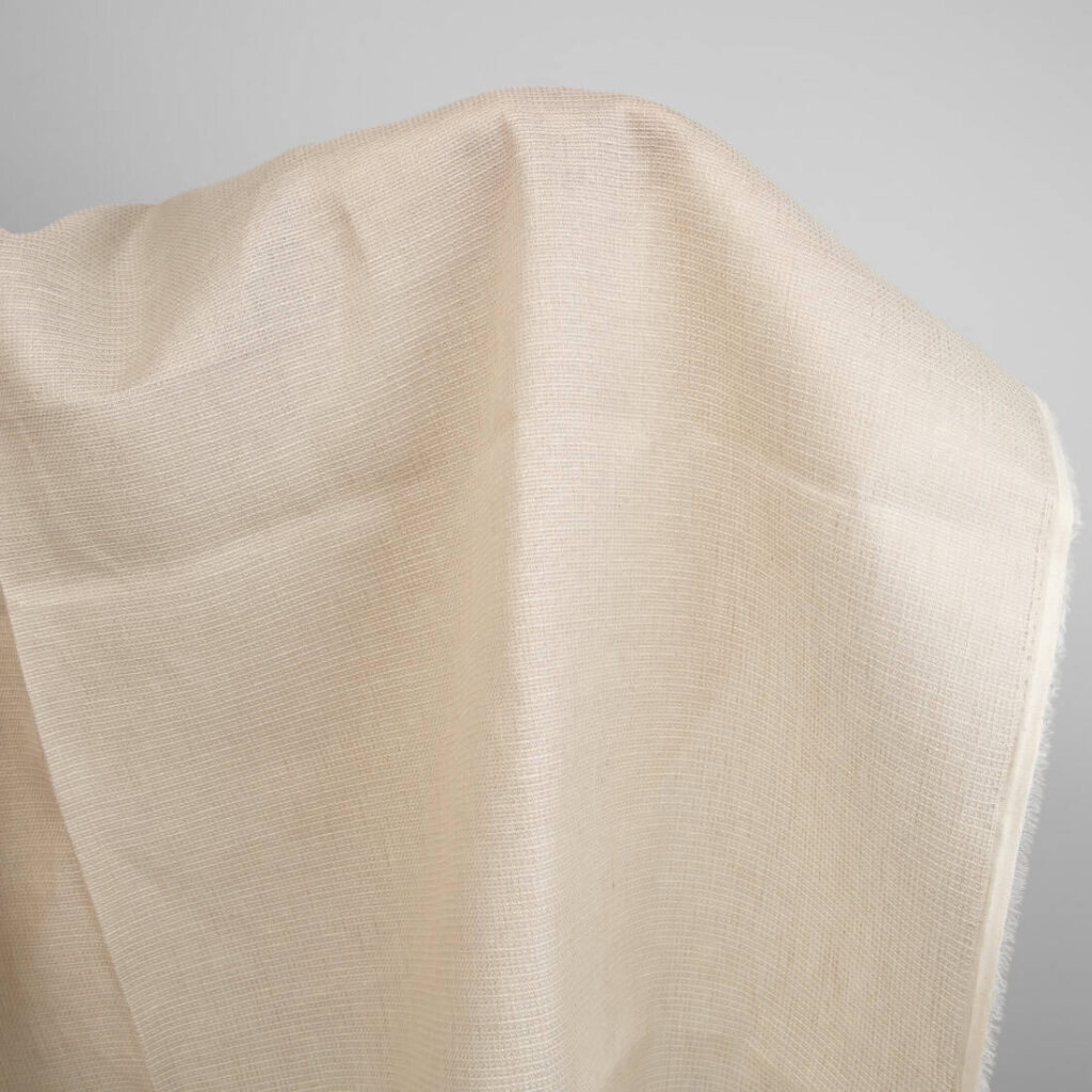 linen wool fabric in sand color