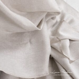 Linen grey fabric with silver PES