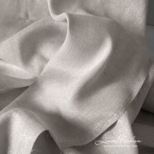 Linen grey fabric with PES