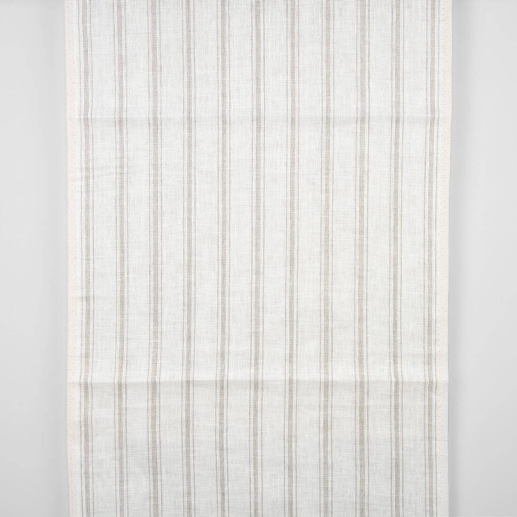 Narrow off-white linen fabric