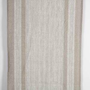 Smalt linstoff naturbeige med striper 5 Narrow linen fabric natural beige with stripes