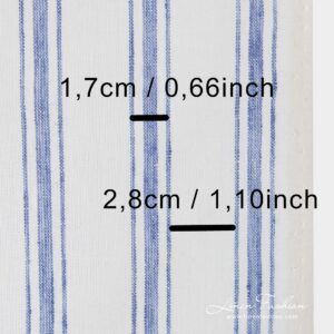 Off white fabric with stripes.