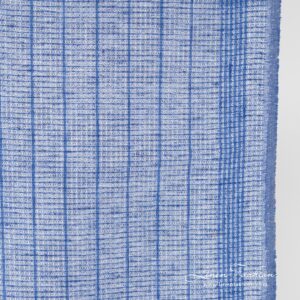 Blue white linen fabric.