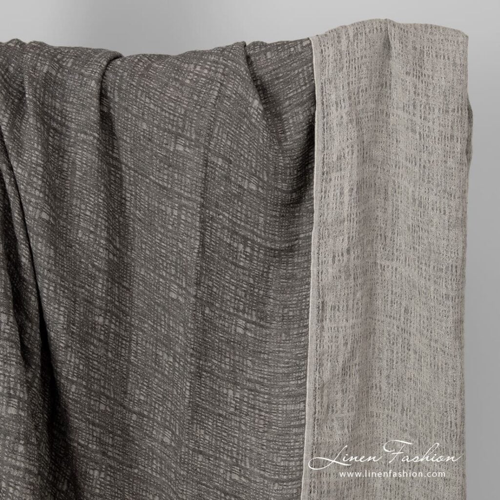 linen grey jacquard, washed.