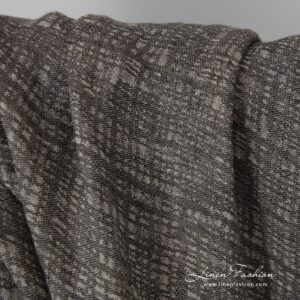 linen grey jacquard, asymmetric design.