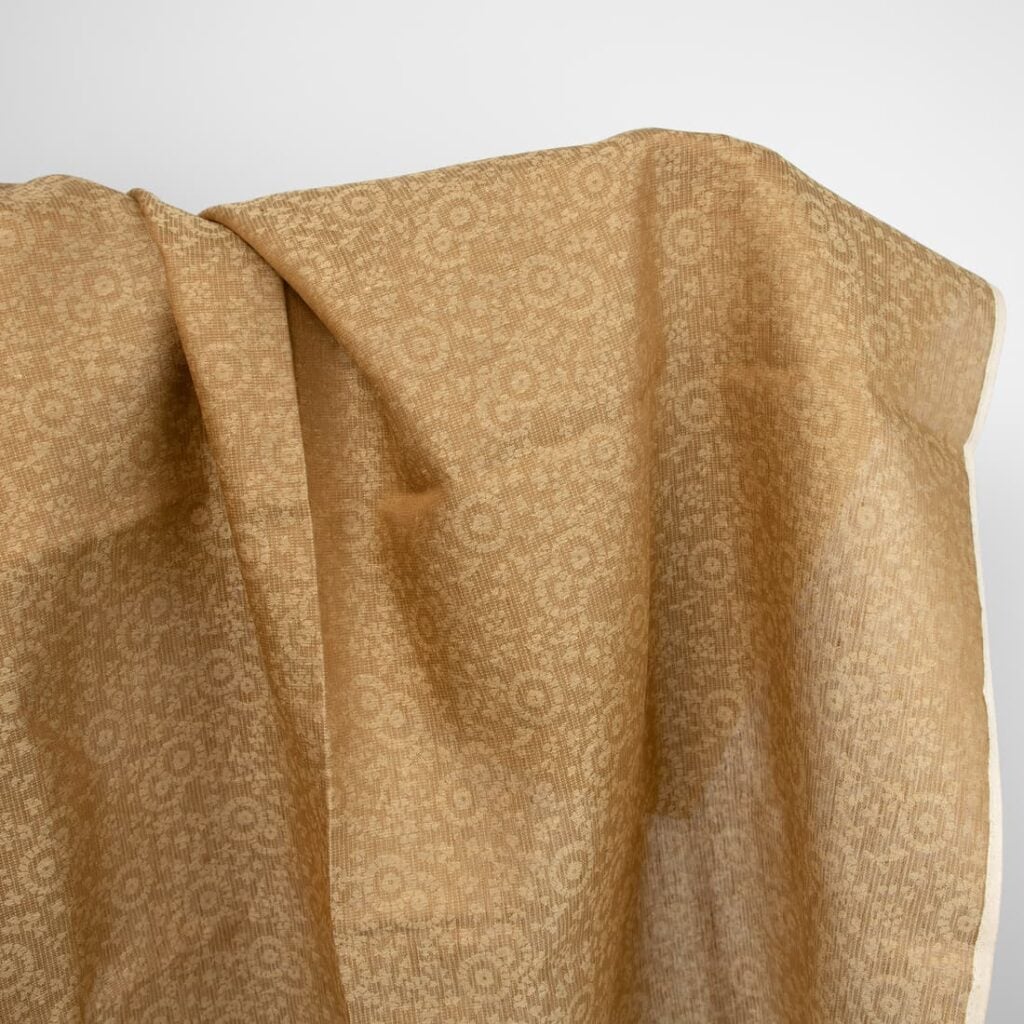 linen jacquard golden fabric