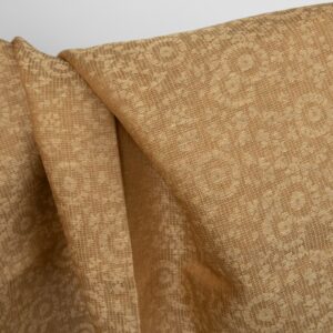 linen jacquard golden fabric not washed