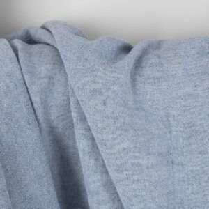 Wide washed linen cotton fabric white and blue mix, extra wide