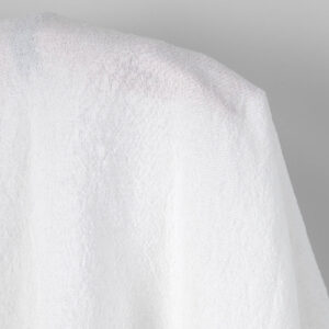 Wide washed linen cotton fabric bright white, plain weave